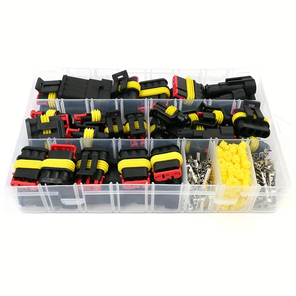 352 unidades terminal de conector elétrico de carro à prova d'água plugue de fio de carro 1 2 3 4 pinos
