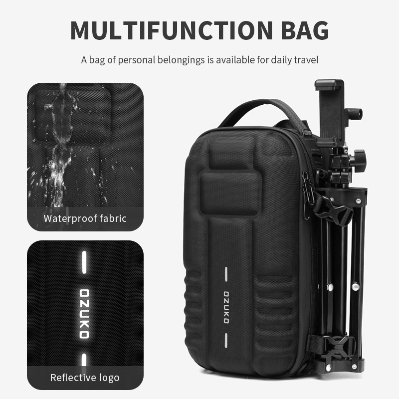 Ozuko saco de peito casca dura dos homens esportes bolsa ombro multifuncional grande capacidade à prova dwaterproof água alta qualidade ao ar livre tático saco