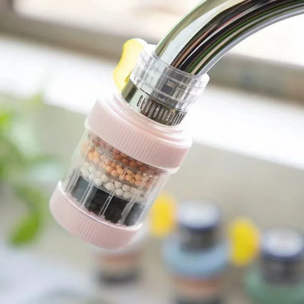 6 Layers Universal Kitchen Faucet Purifier Tap Filter Water Saving Bubbler Activated Carbon Filtration Shower Head Nozzle Filter