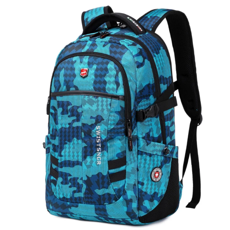 New Waterproof 17.3 Inch Laptop Backpack Men USB Charging Swiss Backpack Travel Women Rucksack Male Vintage School Bag Mochila