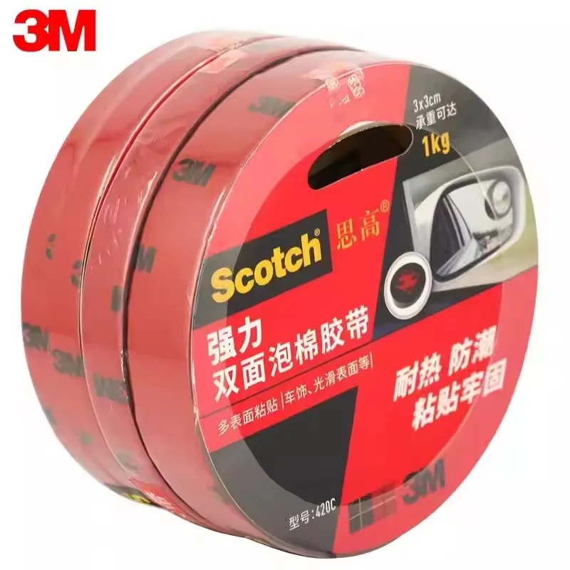 Original 3M VHB Tape 3M Scotch double sided adhesive 3M foam Mounting Waterproof Tape Multipurpose for Car, LED Lights,Office