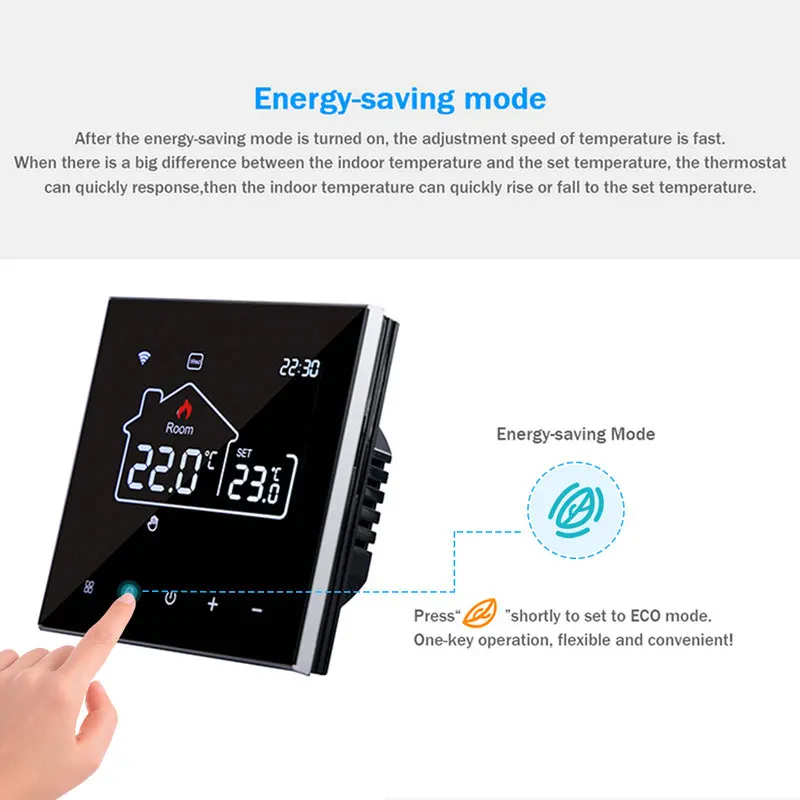 Tuya-スマートホームwifiサーモスタット,水,電気,床暖房,ガスボイラー,温度,リモコン,Google Alexa
