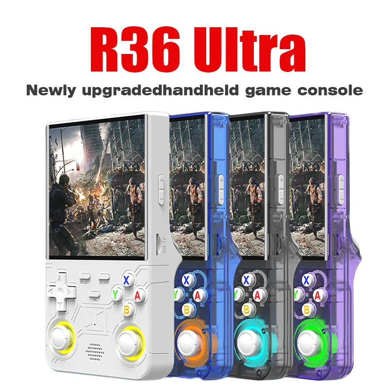 Nuova console di gioco portatile ultra retrò R36 Sistema Linux open source da 4,0 pollici Console di gioco portatile con lettore video portatile da 128 GB