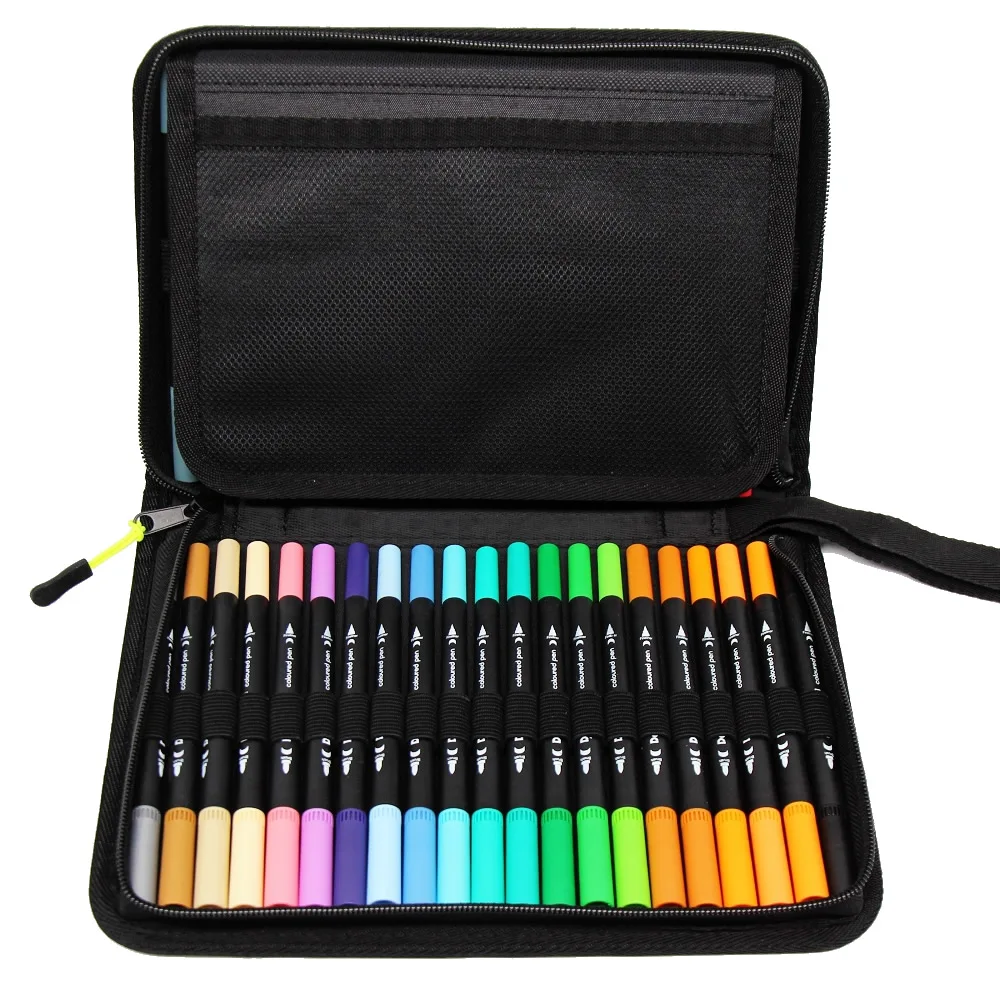 LOLEDE 60 Farben Doppelkopf-Marker, Spitze, Künstlerbedarf, Zeichenpinsel, Stift, Farben, Set für Geschenkstifte, Bleistifte, Schreiben, Büro, Schule