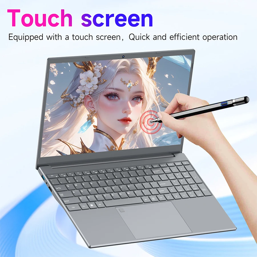 2025NewTouchscreen Laptop 15.6-inch N95 AI Lightweight Business Office Design Portable Laptop, 16GB/256GB