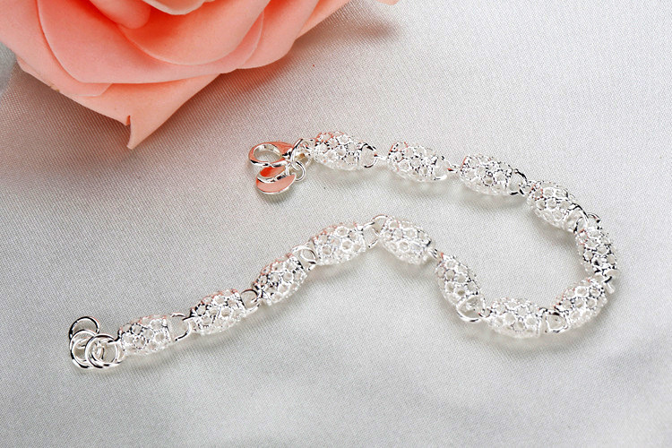 Pulsera de plata de ley 925 con circonita, cadena geométrica unida para mujer, brazalete con dijes, joyería de la suerte, regalo de Navidad