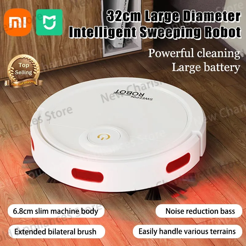 Xiaomi-Robot de barrido inteligente de gran diámetro, máquina de limpieza del hogar perezosa, barrido, succión y fregado, completamente automático, 32cm