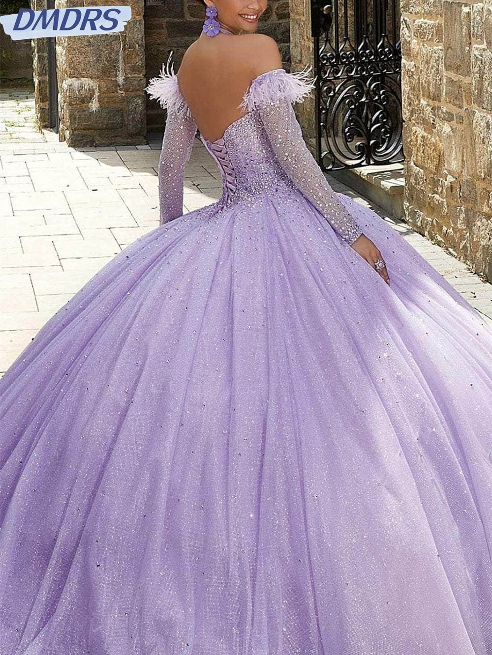 Elegante vestido de baile fora do ombro A, graciosos vestidos de noite, manga comprida, vestidos até o chão, clássico, 2024