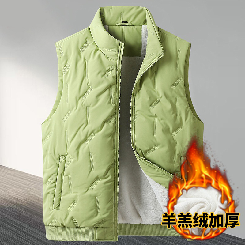 Gilet épais homme 8XL 9XL 10XL grande taille automne et hiver agneau vers le bas coton vêtements chauds gilet gilet Plus haut en velours