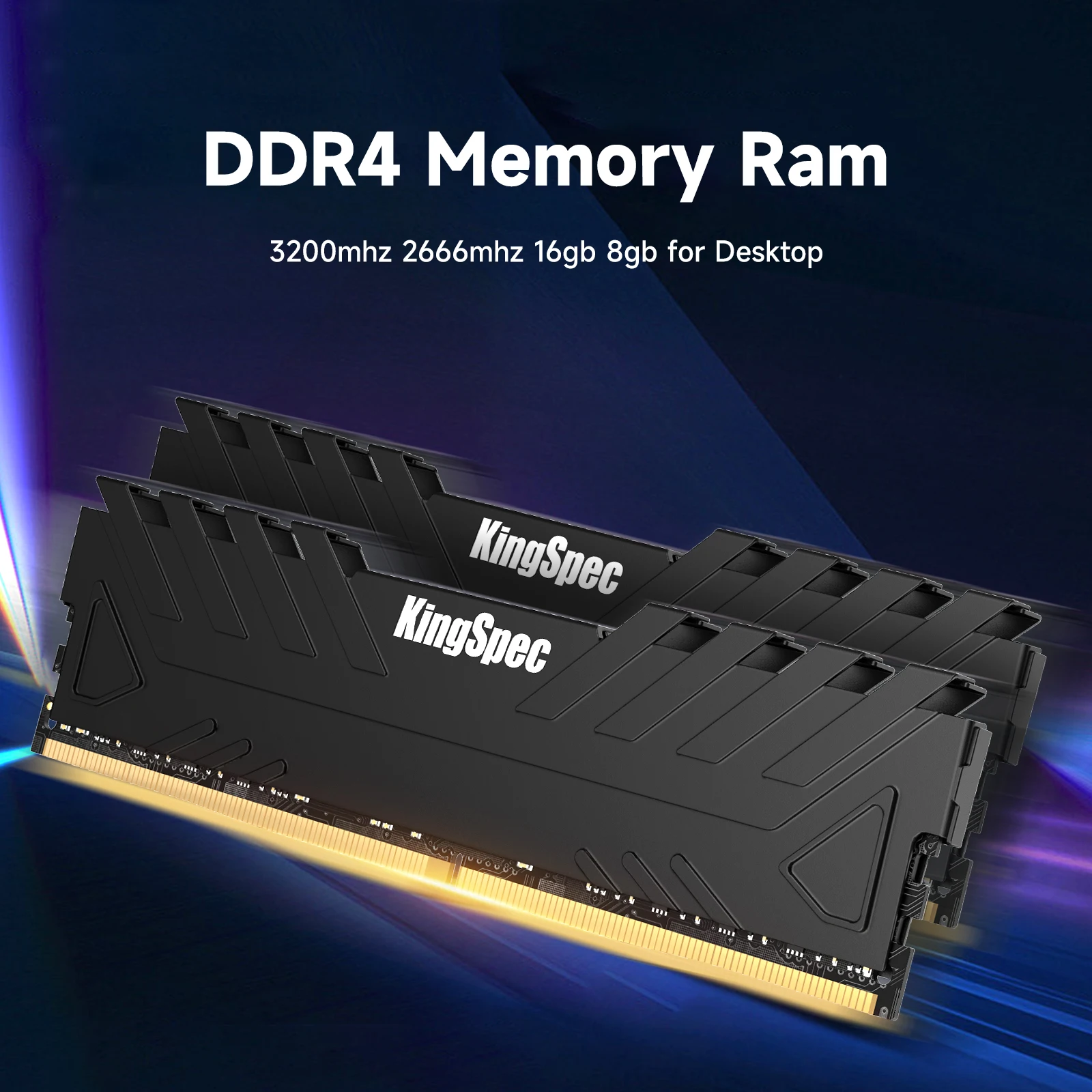 KingSpec DDR4 8GB 16GB Memoria Ram DDR4 2666 3200 Memoria disipador de calor de escritorio Memoria Ram Ddr4 3200mhz Dimm con disipador de calor XMP para PC