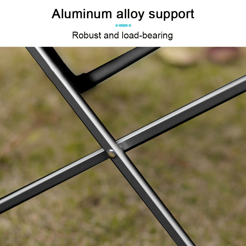 Folding Table, Indoor Outdoor Heavy Duty Portable Folding Square Aluminum Dining Table with Storage Bag for Picnic, Camping