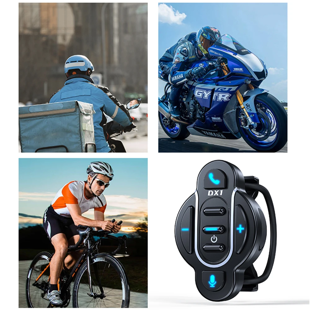 Universal Smart Bluetooth 5.4 Remote Control Waterproof Wireless Media Controller for Helmet Earphone Motorcycle Bike Handlebar