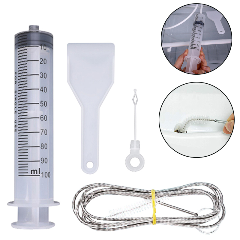 5 ชิ้น/เซ็ตตู้เย็นท่อระบายน้ํา Clog Remover Dredge เครื่องมือทําความสะอาดตู้เย็นแปรงน้ํา Outlet Cleaner สําหรับทําความสะอาดในครัวเรือน