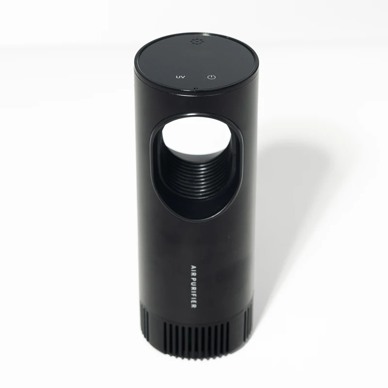 Purificador Portátil para coche, filtro Hepa con indicador AQI Real, función UV