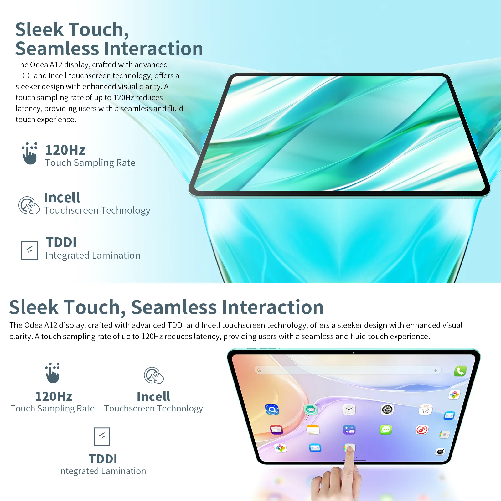 Odea A12 android 14 tablet, t606 8-core, 4gb 8gb ram 128gb rom, 12 zoll 2000x1200 display, 8000mah, widevine l1, 13mp kamera