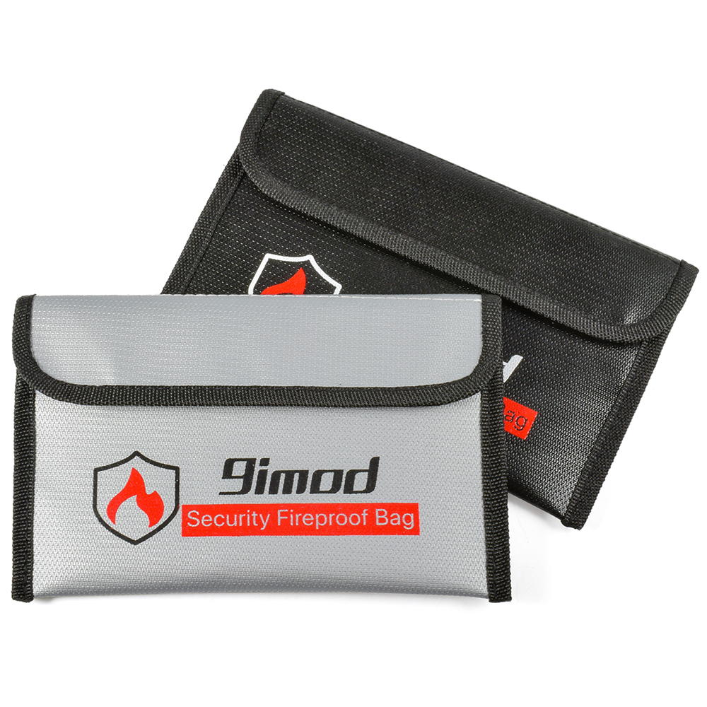 9imod 5x8 polegada portátil saco à prova de fogo à prova de explosão à prova dwaterproof água lipo bateria saco de segurança documento moeda chaves saco à prova de fogo