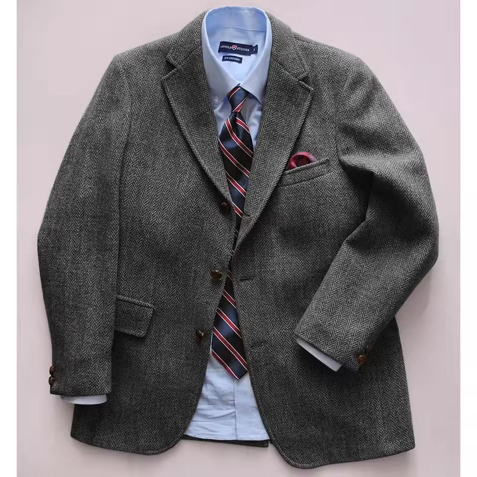 Blazer décontracté à chevrons pour hommes, Slim, simple boutonnage, Design de mode, veste de banlieue d'affaires confortable, vestes de costume pour hommes