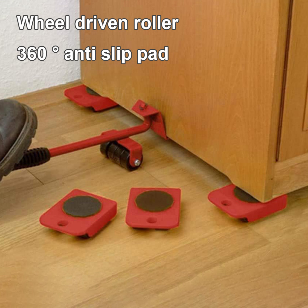 Levantador de móveis e Slides Kit para transportar, Mover com rodas, Heavy Duty, Transporter Tool, punho ergonômico