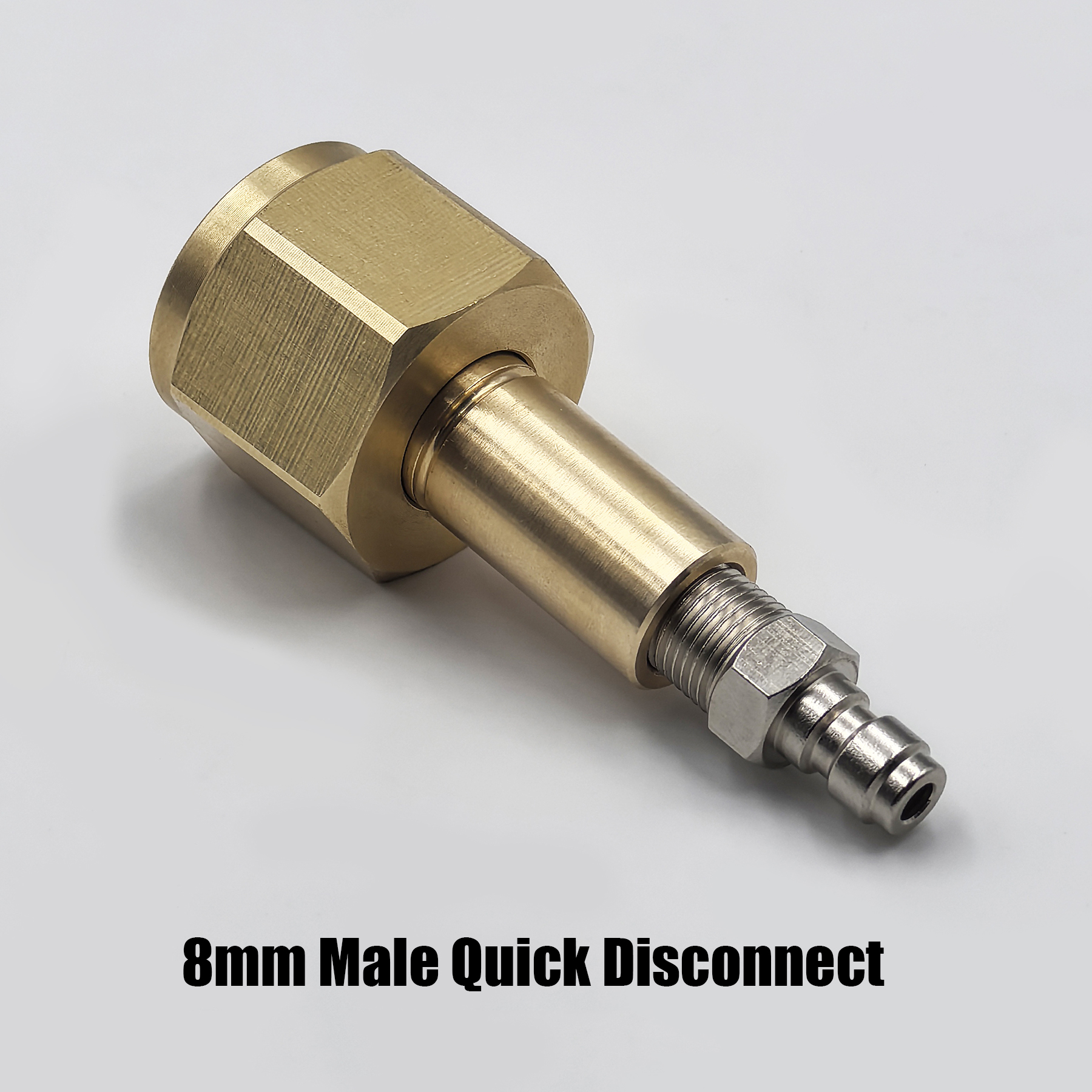 Soda Water Accessories Tank CO2 Cylinder Thread Size with W21.8-14 CGA320 G3/4 8mm Quick Disconnection Nipple Copper Material