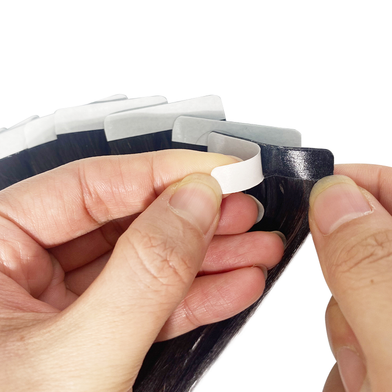 เทปต่อผมมนุษย์ธรรมชาติที่มองไม่เห็น SKin Weft 18 "-30" เครื่อง Remy กาวสองหน้ามนุษย์ผม