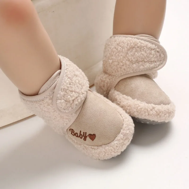 ถุงเท้าเด็กฤดูหนาวเด็กทารกเด็กผู้หญิง Booties Fluff Soft รองเท้าเด็กวัยหัดเดิน First Walkers Anti-SLIP WARM ทารกแรกเกิดรองเท้าเปล