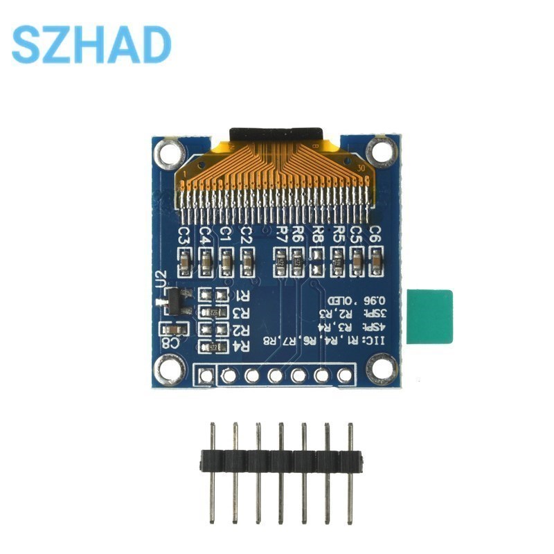 Placa de pantalla LCD para Arduino, módulo de pantalla OLED de 0,96 pulgadas, serie IIC SPI, 7 pines, Blanco/azul/Amarillo, Azul/amarillo, SSD1306 12864