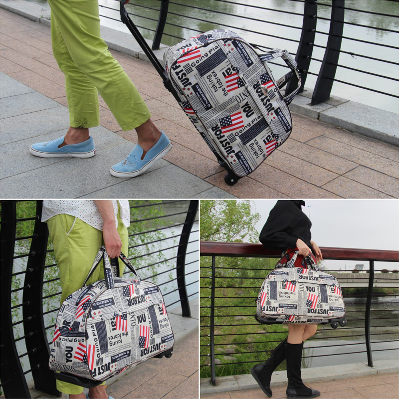 Bolsa de viagem com rodas, bagagem de negócios, bolsa de rodas, mala à prova d'água, moda masculina e feminina, bolsa de viagem