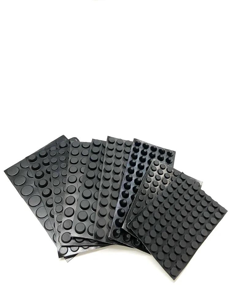Furniture Drawer Cabinet Door Anti-Collision Block Box Instrument Leg Round Double-Sided Tape Self-Adhesive Rubber Foot Pad