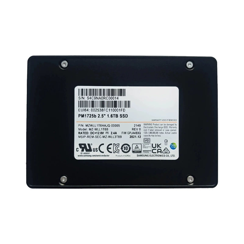 PM1725B 1.6T U.2 NVME 2.5SSD enterprise solid state drive server AIC Card type  Original For Samsung