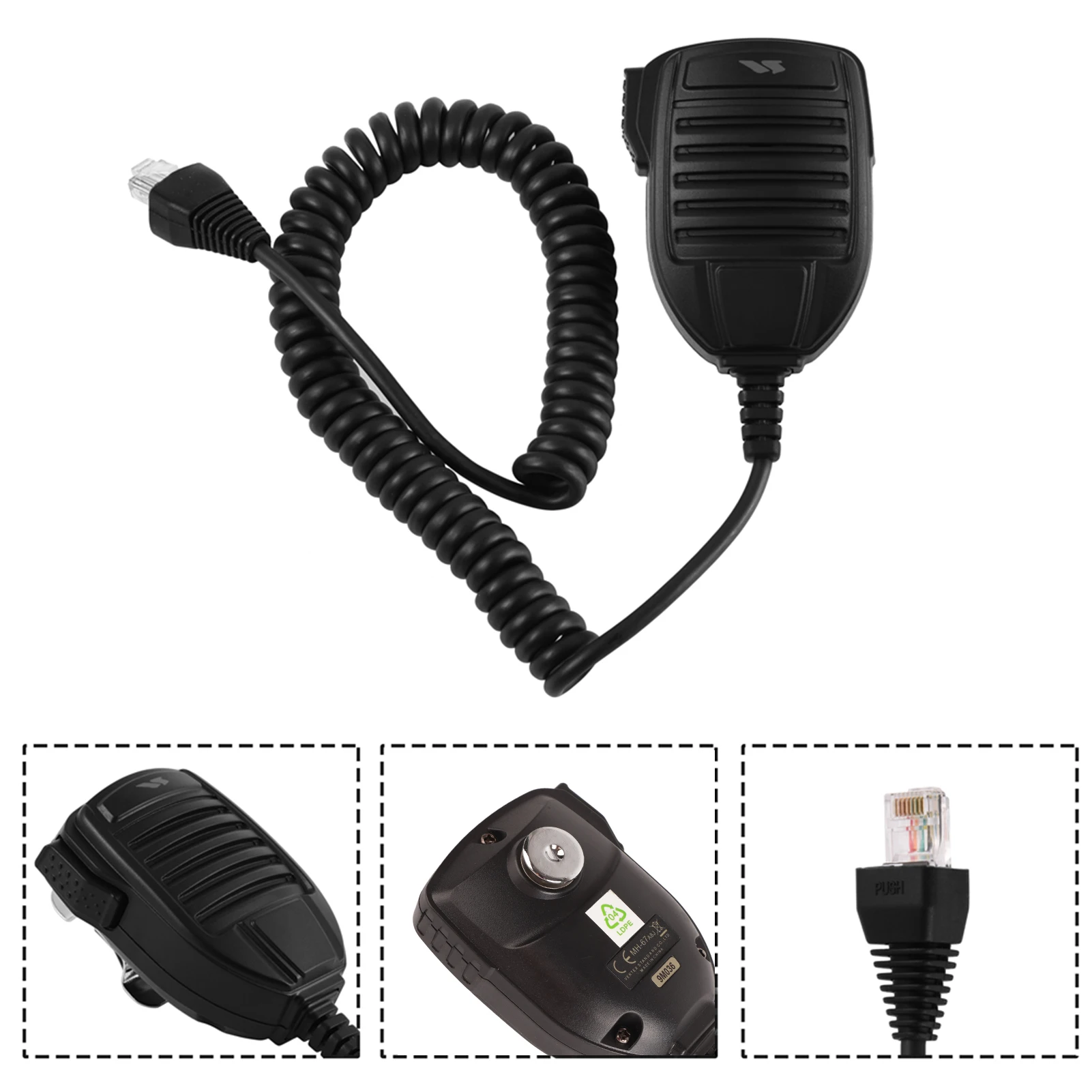 MH‐67A8J Mobiles Mikrofon für Yaesu/Vertex Radio VX2500 VX2508 VX2208 VX2108 8-polig