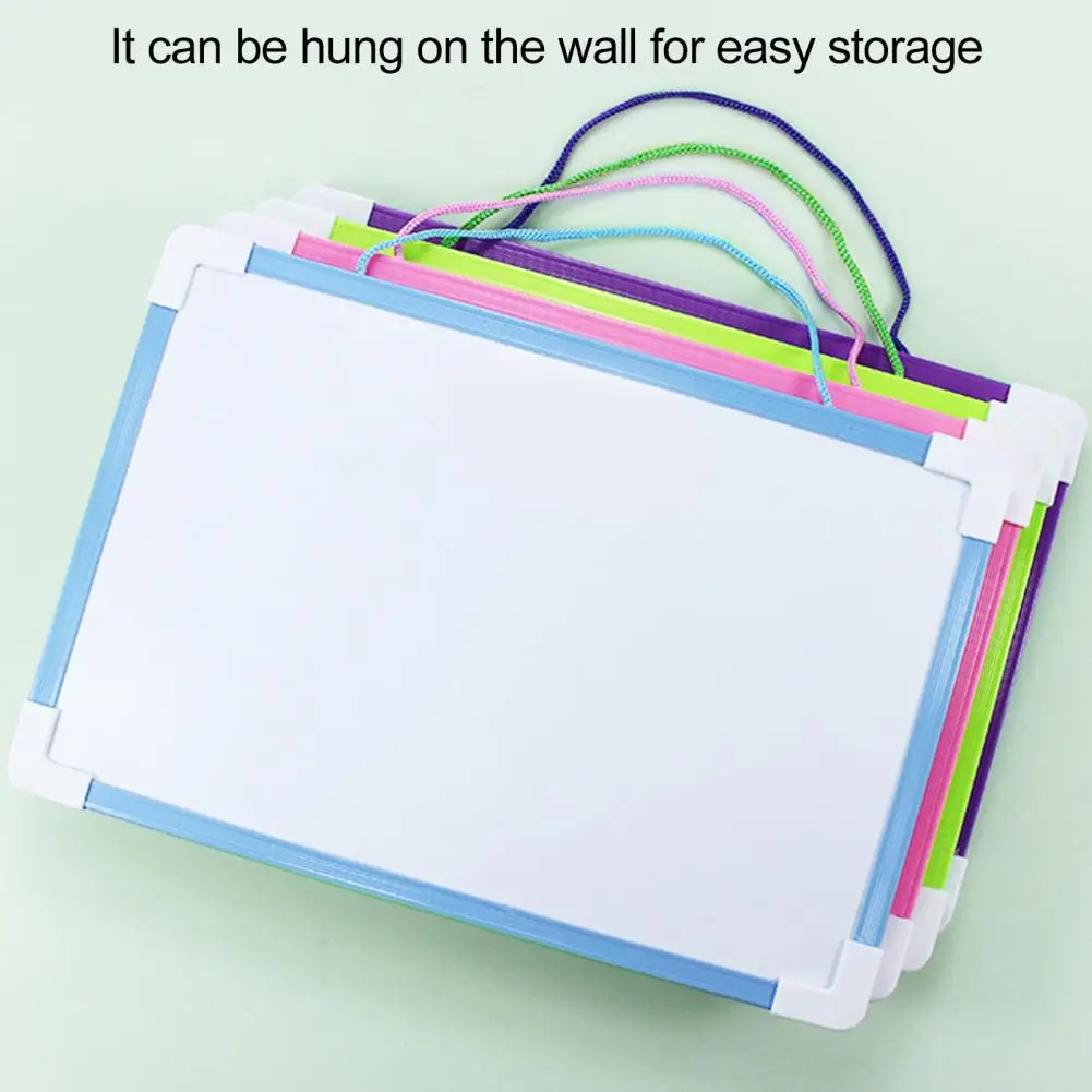 Magnetic Whiteboard Set with PVC Frame Smooth Writing Surface Erasable Writing Board Magnetic Dry Erase Board with Pen 2 Buckles