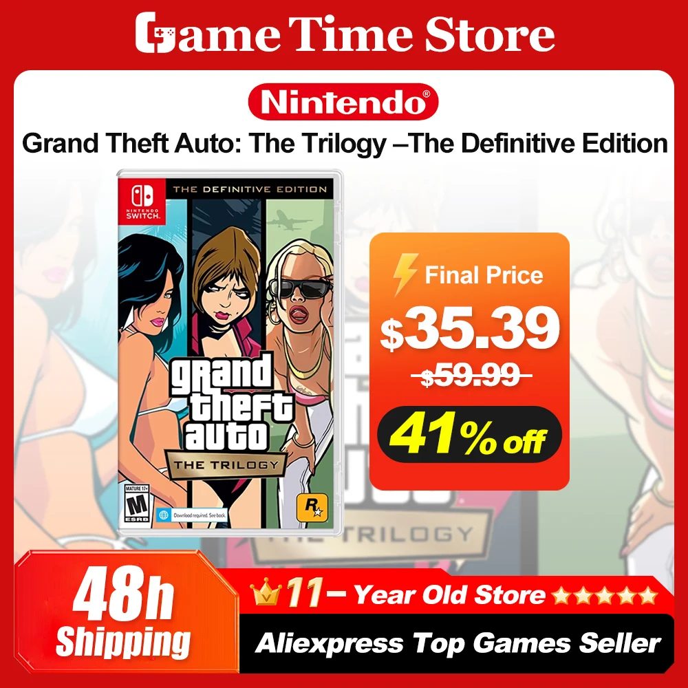 Grand Theft Auto The Trilogy The Definitive Edition GTA nintendo switch игры Оригинальная игровая карта для Switch OLED Lite