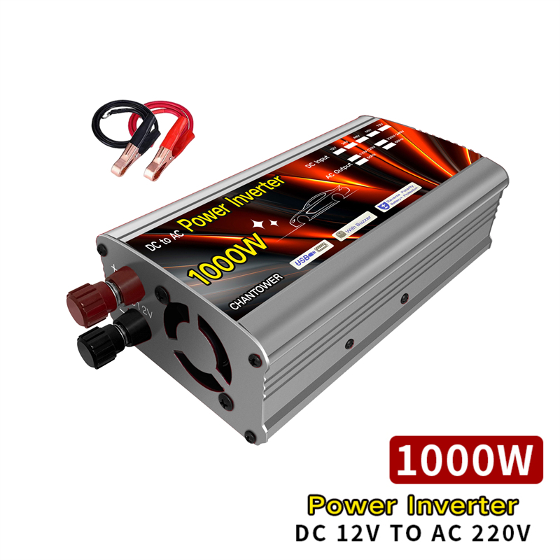 인버터 12v 220v 태양 광 인버터 500W 1000W 1500W 2000W 휴대용 전압 변압기 자동 충전기 변환기 자동차 전원 인버터