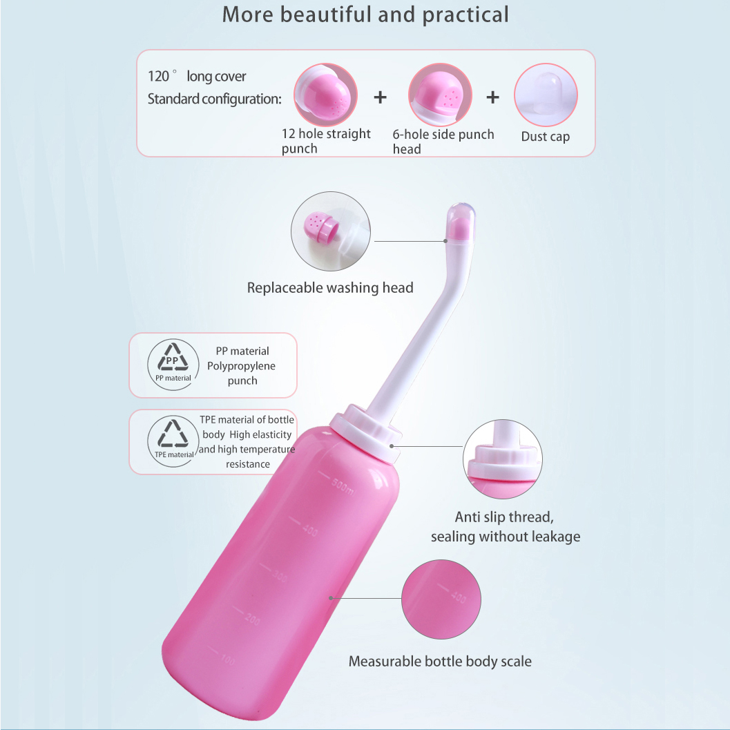 500ml przenośny bidet w sprayu ręczny bidet podróżny dla kobiet w ciąży dziecko oczyszczająca butelka z myjką wody prysznice dla dzieci butelka dla mamy