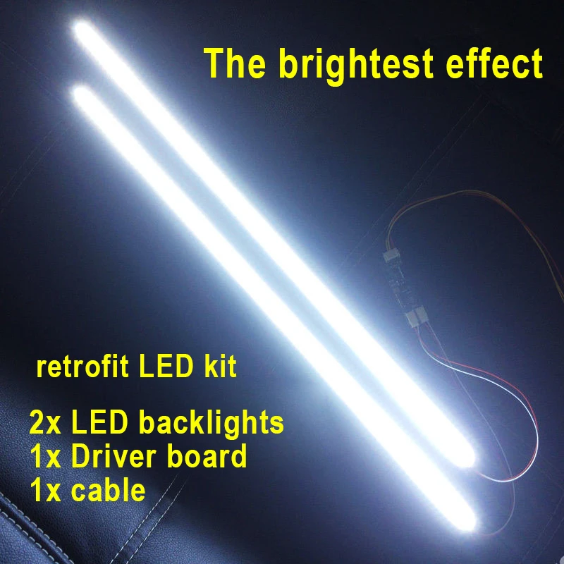 Envío gratis 10 Uds 24 ''540mm brillo ajustable kit de tira de LED para iluminación trasera, actualización de panel CCFL LCD de 24 pulgadas de ancho a retroiluminación LED