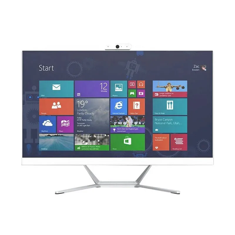 OEM Custom 23.8\" & 27 Inch AIO PC with LCD Display 11th 12th 13th Core I5 I7 DDR4 RAM SSD HDD for Office & Gaming EU UK Plugs
