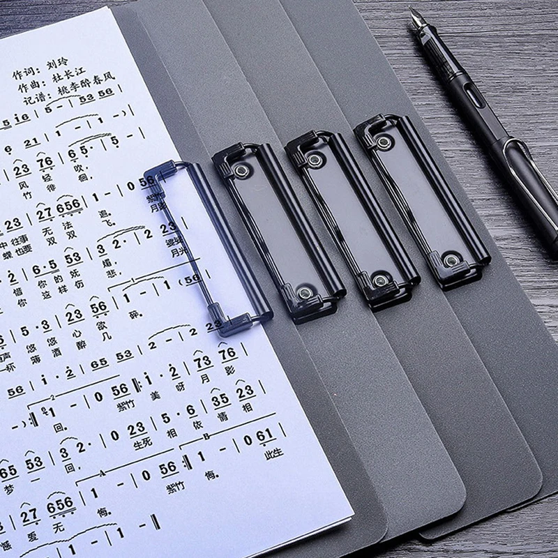 A4ファイルフォルダークリップボードライティングパッドメモクリップボードダブルクリップテスト紙収納オーガナイザー学用品事務文房具