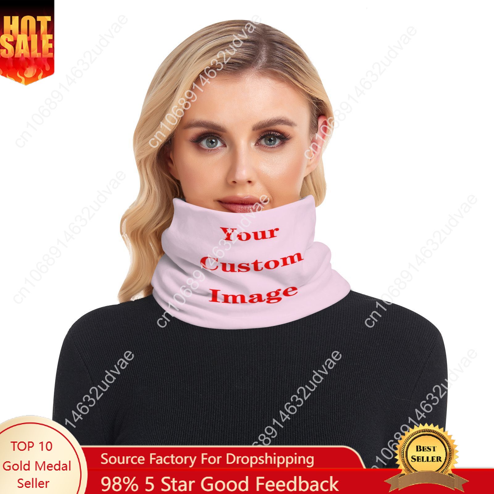 2025 Winter Scarf Knitted Ring Neck Wraps Custom image Women Bandana Warm Solid Collar Unisex Men Face Scarves Infinite Cashmere