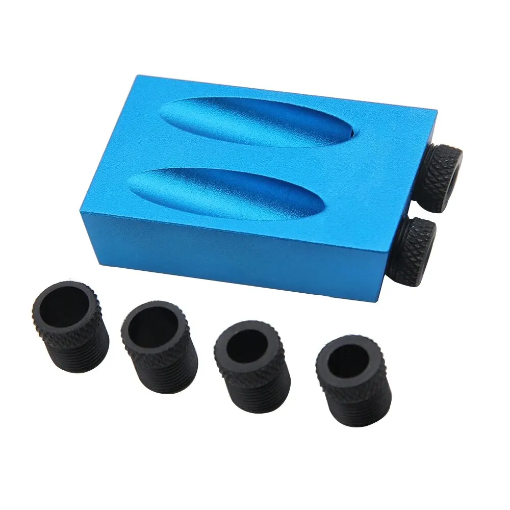14 st 15 °   Blauwe houtbewerking schuine gatzoeker 7-delige boorregelaar Limiet driepuntsboorgereedschapset voor houtbewerking