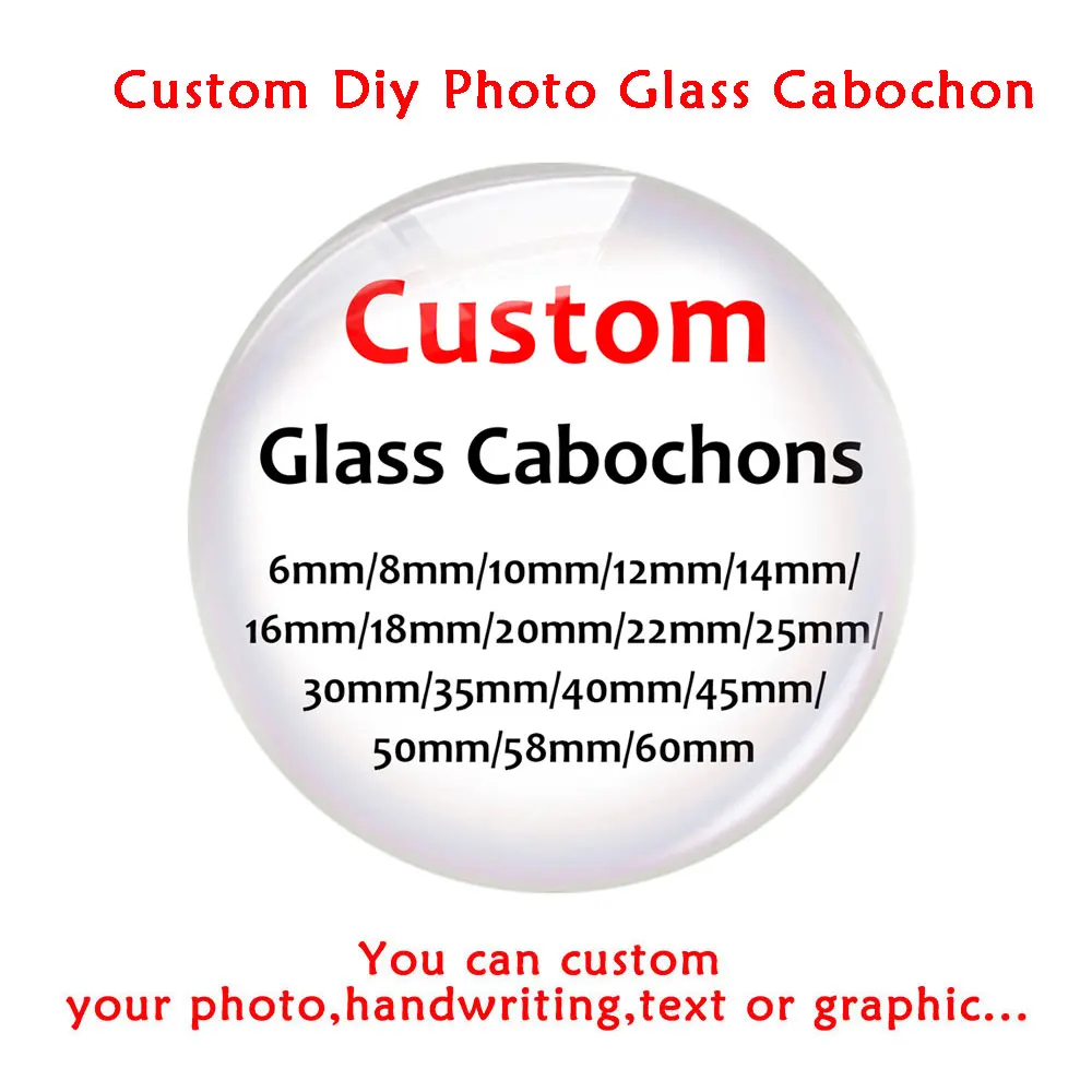 Aangepaste ronde fotoglas cabochons gepersonaliseerde handschrift grafische demo platte achterkant sieraden maken vinden cameo accessoires