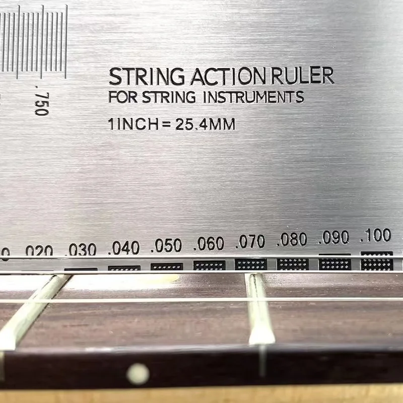 Miwayer String Action Ruler Gauge, Luthier 용 기타 수리 도구, 기타, 우쿨렐레,베이스, 밴조, 만돌린에 적합