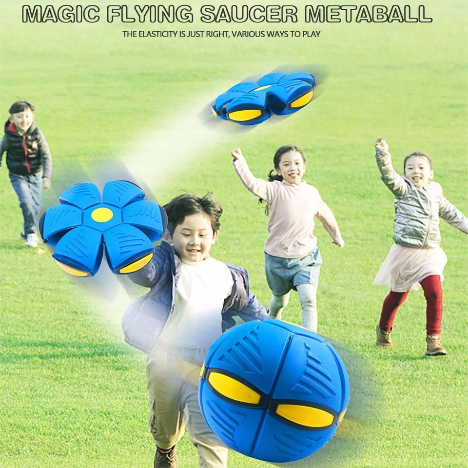変形可能な空飛ぶ円盤ボール マジックベントおもちゃ 子供用 屋外/屋内 親子足圧緩和 ストレス減圧ギフト