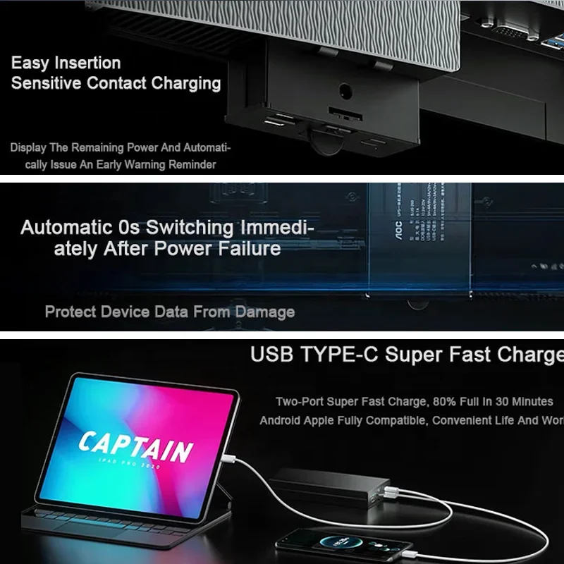 YUNYI OEM AOC Brand All in One PC 24 Inch Core   i7 1260P DDR4 16GB 512GB SSD Computer Set All in One PC with UPS Battery