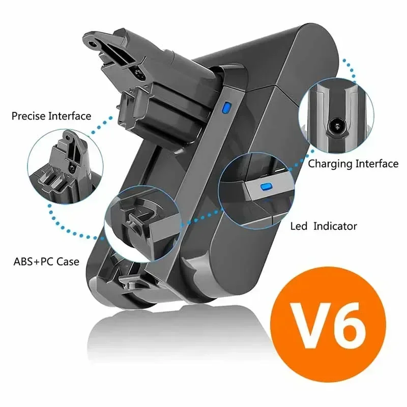Batería recargable para aspiradora Dyson V6 V7 V8 V10 Series SV07 SV09 SV10 DC31 DC34 Absolute Fluffy Animal Pro