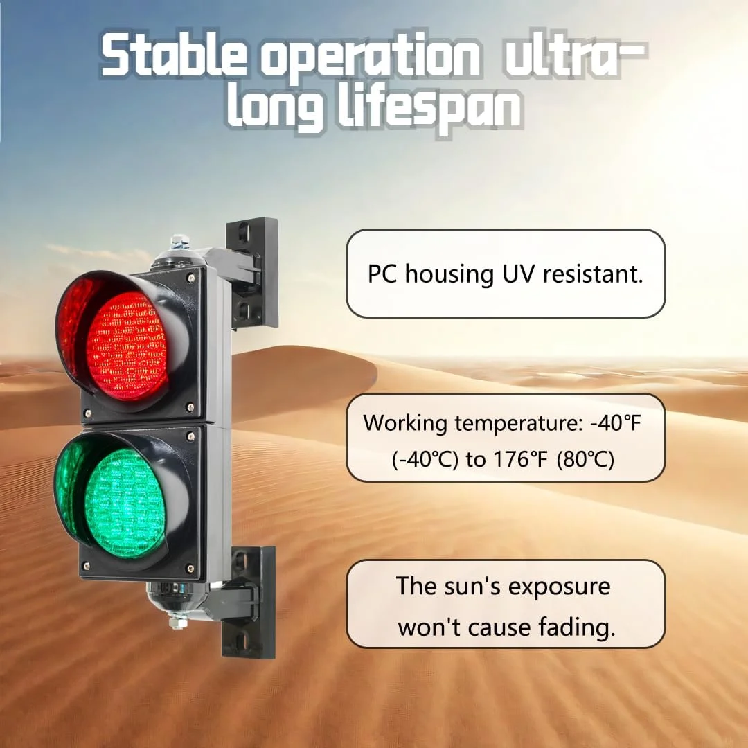 Traffic Lights Red Green Stick Safety Signal Light Indicator Warning 100mm Control Button Controller Security Led Signals 220v