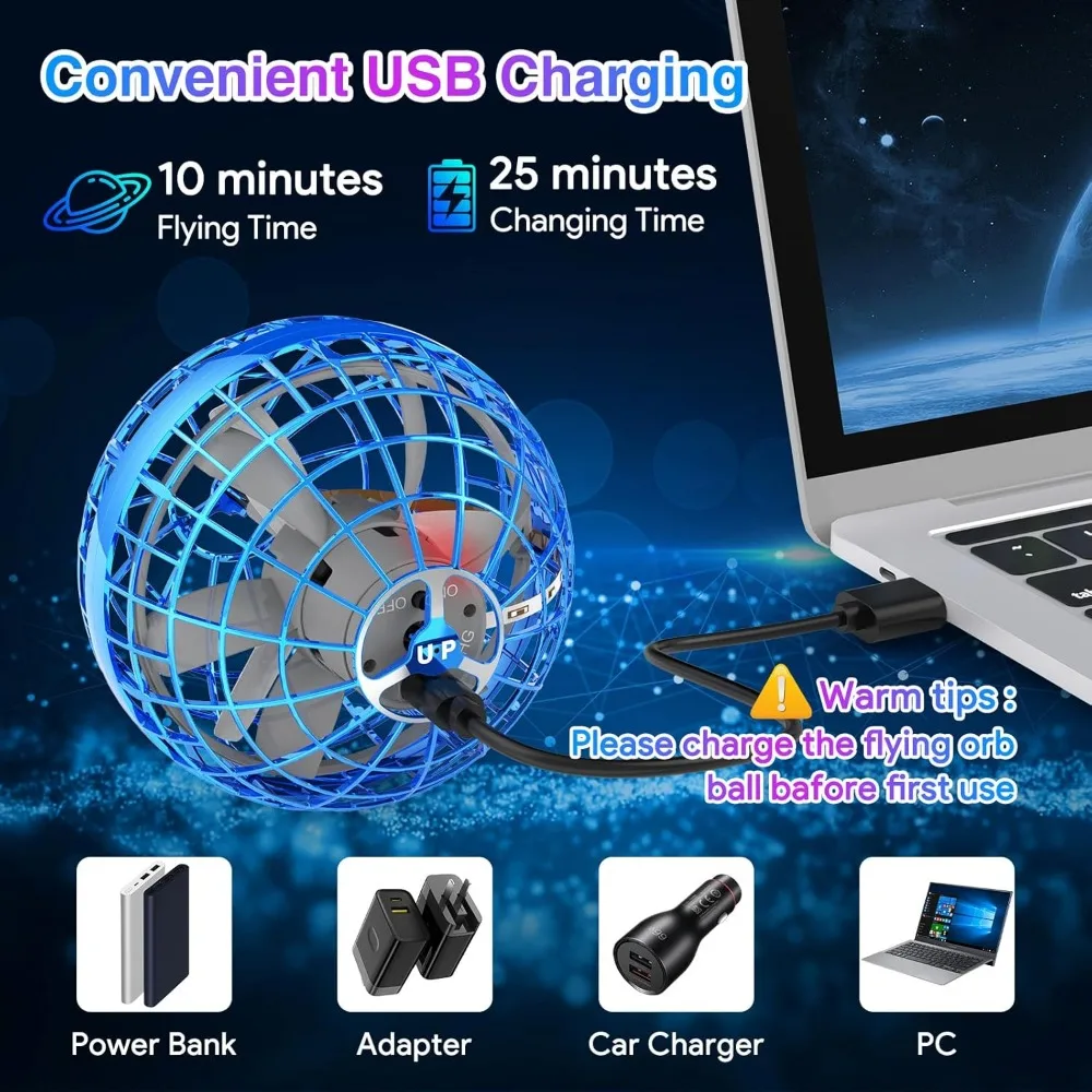 Flying Orb Ball ของเล่น Soaring Hover Boomerang Spinner มือควบคุม Mini Drone Cosmic Globe Spinning เด็กผู้ใหญ่กลางแจ้ง Fly ของเล่น
