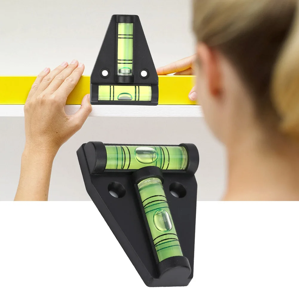 Small Level Bubble T shape Level Bubble Measurement Instrument T Level Bubble with Installation Hole Measuring Tool for Camera