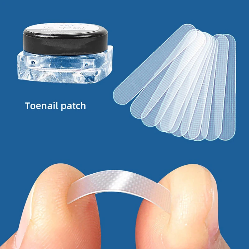 10 pçs dedo do pé encravado tratamento de unhas encravadas ferramenta de correção de unhas remendo elástico adesivo alisamento clipe cinta ferramentas pedicure