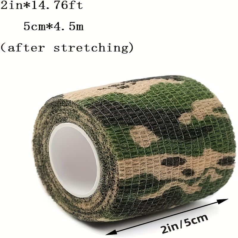 6/12 rollos de cinta autoadhesiva de camuflaje, vendajes de vendaje cohesivos no tejidos, vendajes para mascotas, cinta de camuflaje