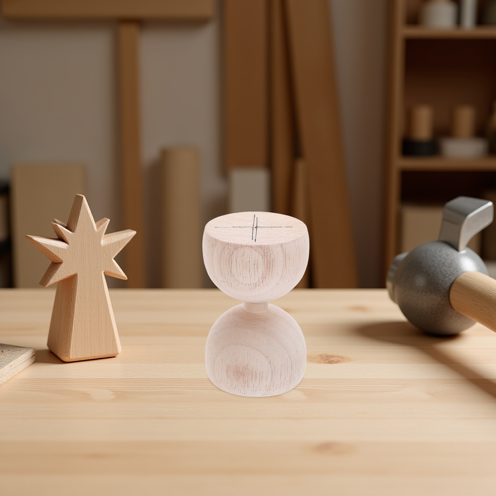 2 pçs estilo europeu escada de madeira finials ampulheta design redondo pós tampas decorativas cerca post toppers casa corrimão capa